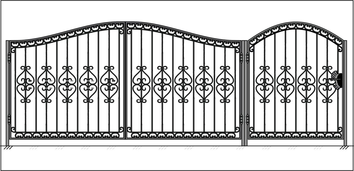 Кованые ворота чертеж зазоры