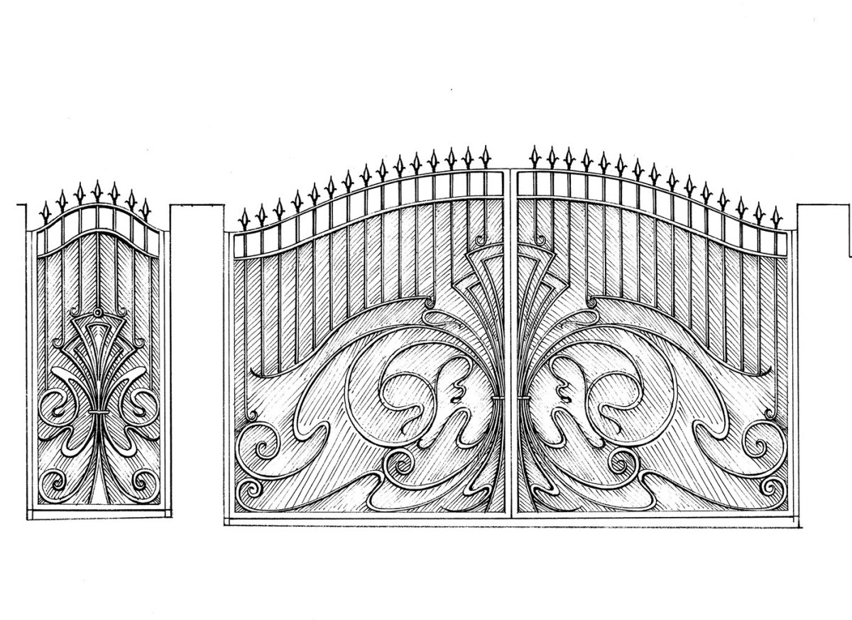 3д ворота кованые