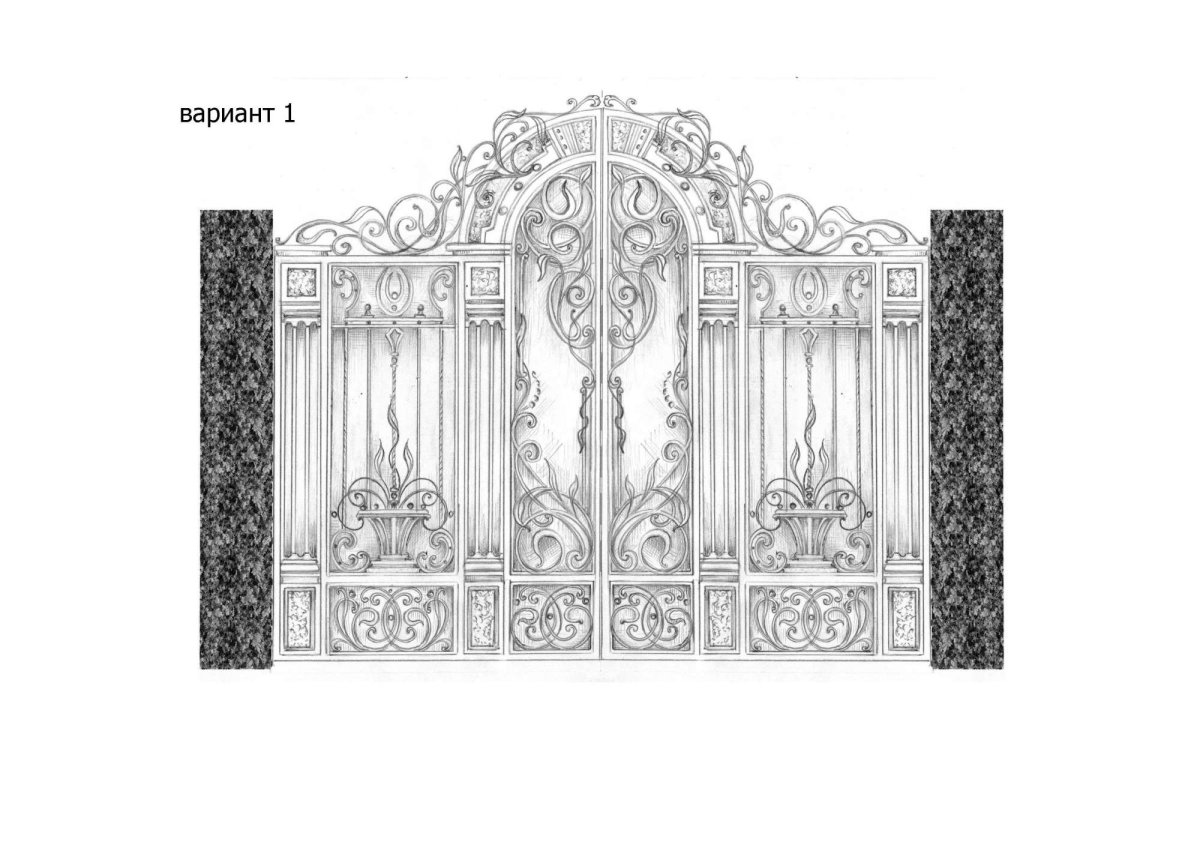 Балясина над воротами и калиткой