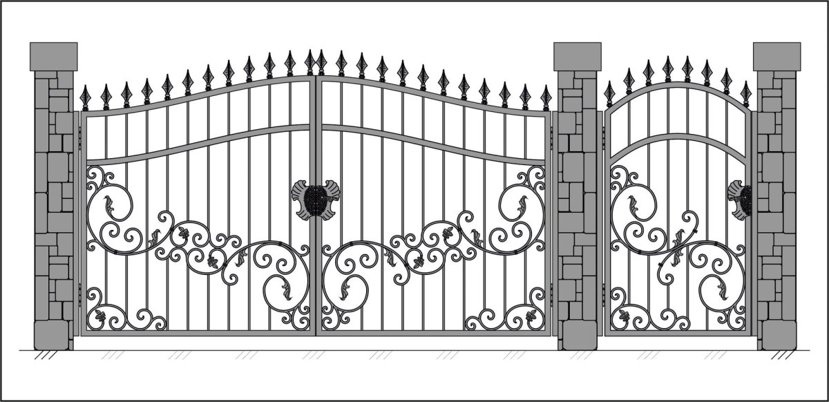 Эскизы металлических ворот