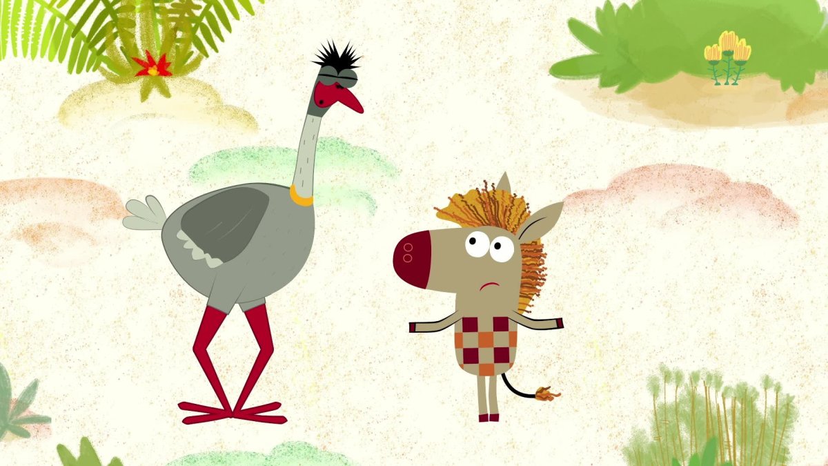 Страус Паша из мультика Зебра