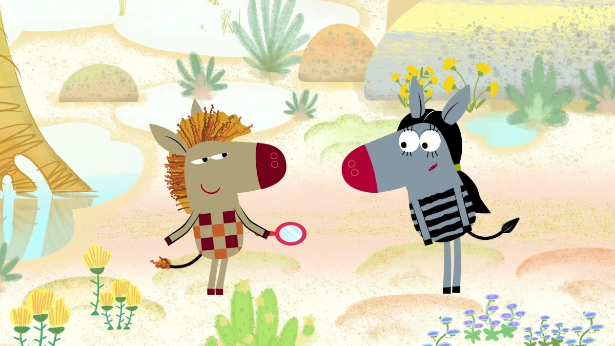 Персонажи из мультика Зебра в клеточку