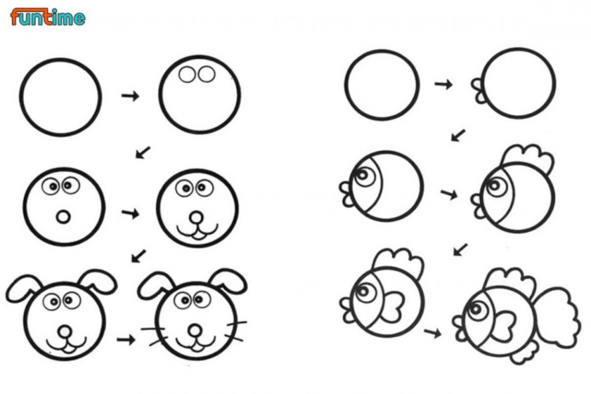 Рисунки для детей 4 лет срисовывать