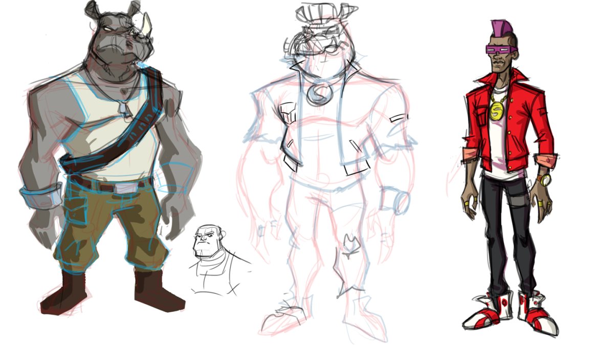 Черепашки ниндзя 2012 Бибоп и рокстеди