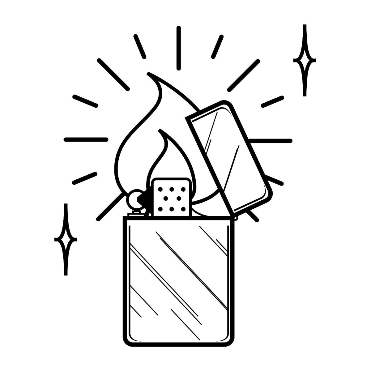 Раскраска зажигалка