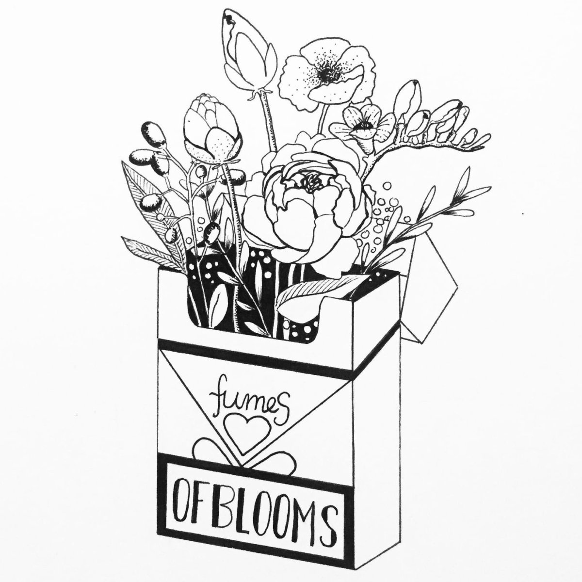 Эскизы тату сигареты