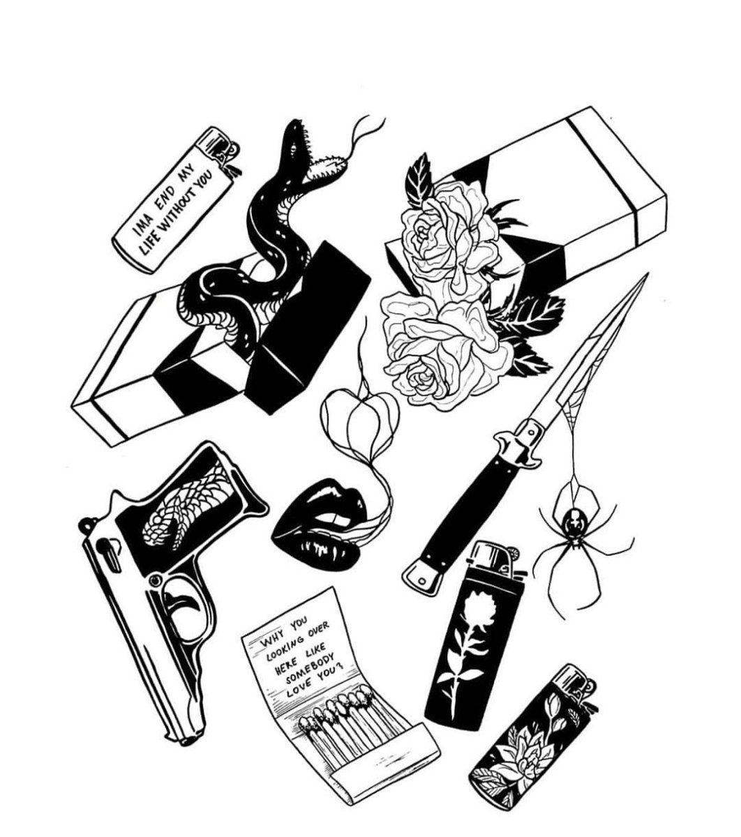 Тату флешки эскизы