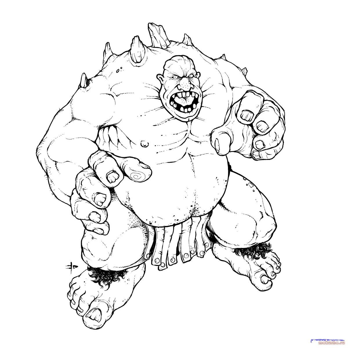 Добрый великан раскраска