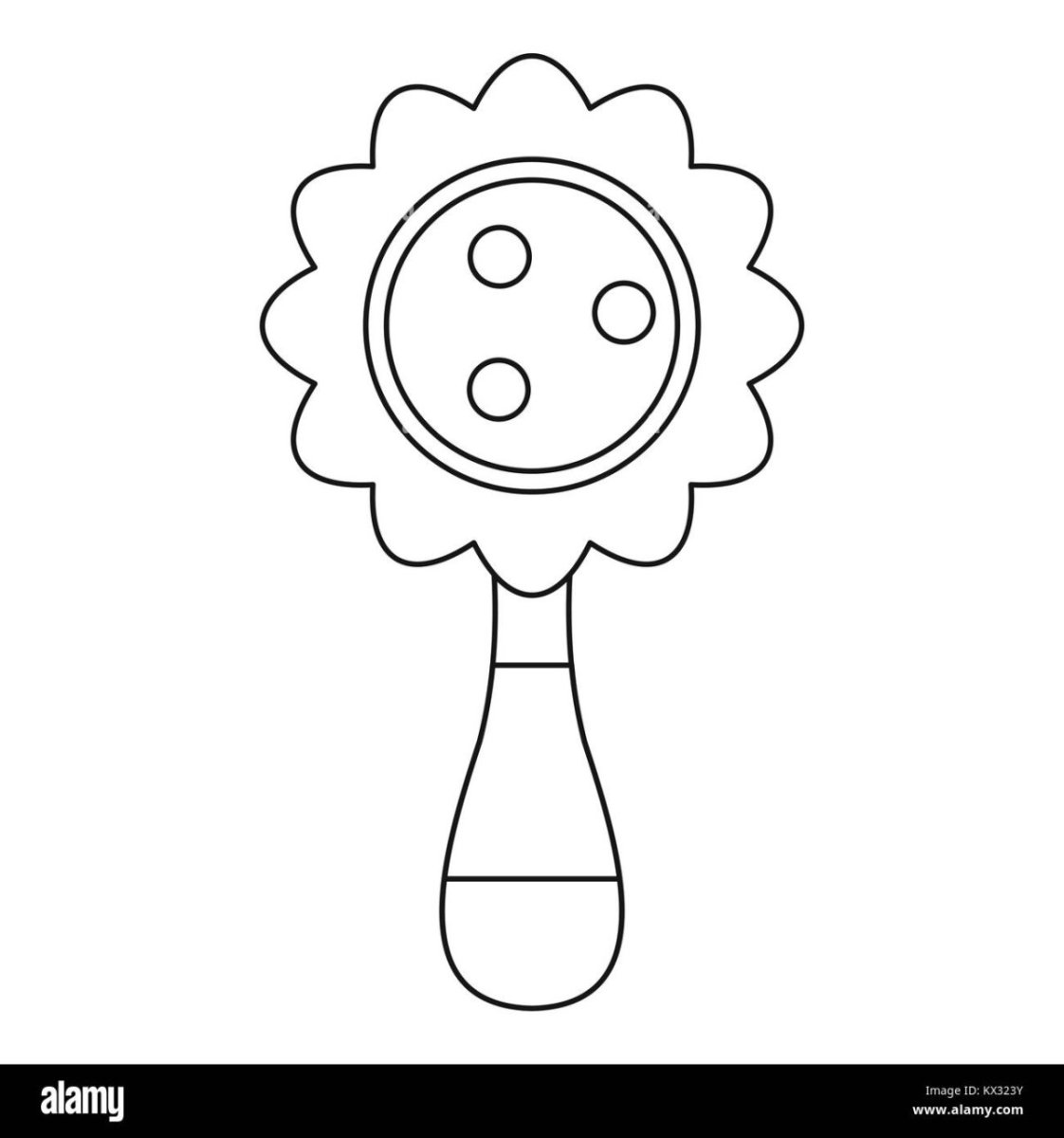 Погремушка раскраска