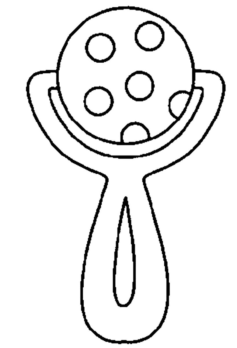 Погремушка раскраска