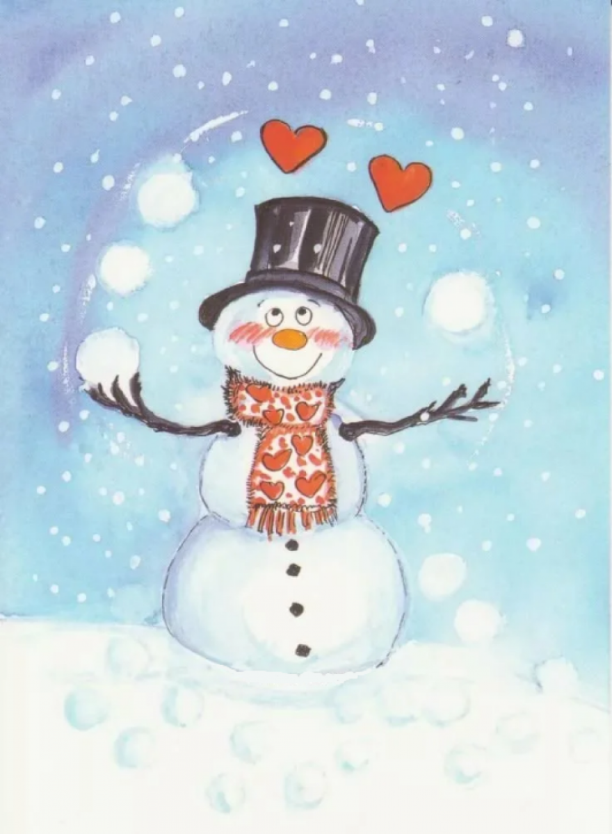 Зима рисунок