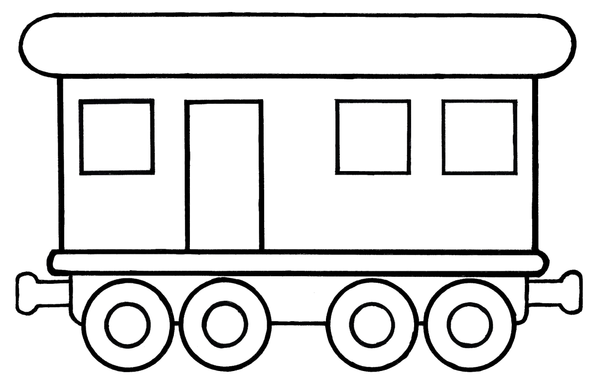 Пассажирский вагон рисунок