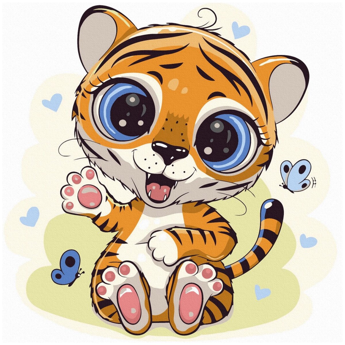 Милый тигренок рисунок