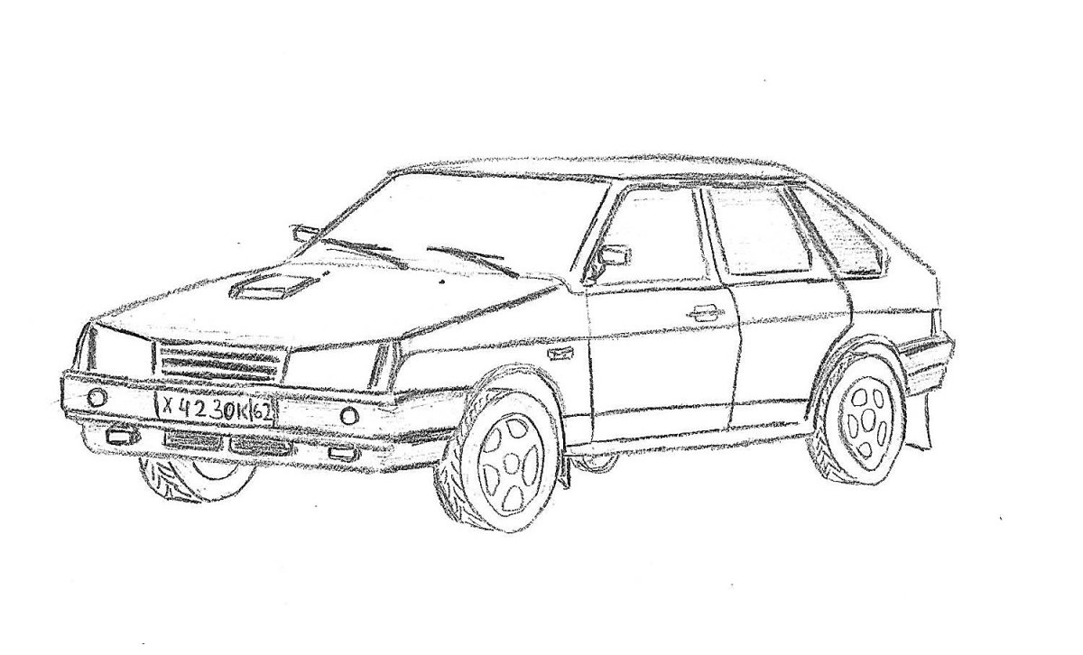 Девятка рисунок