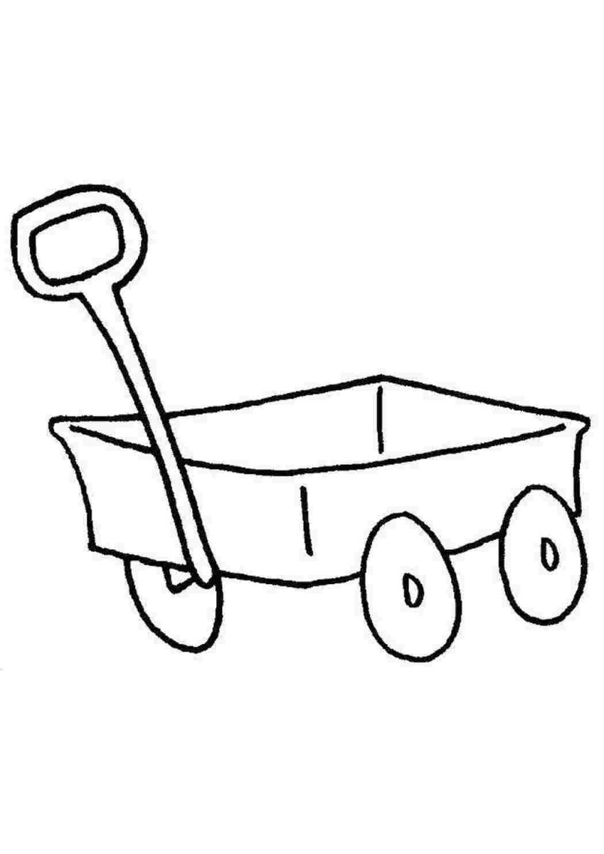 Садовая тачка рисунок