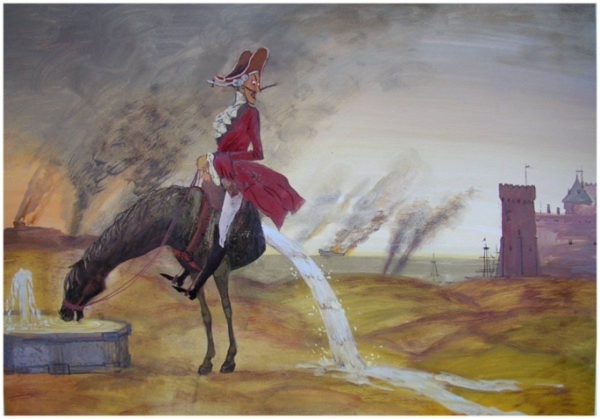 Мюнхгаузен Теодор Хоземанн иллюстрации