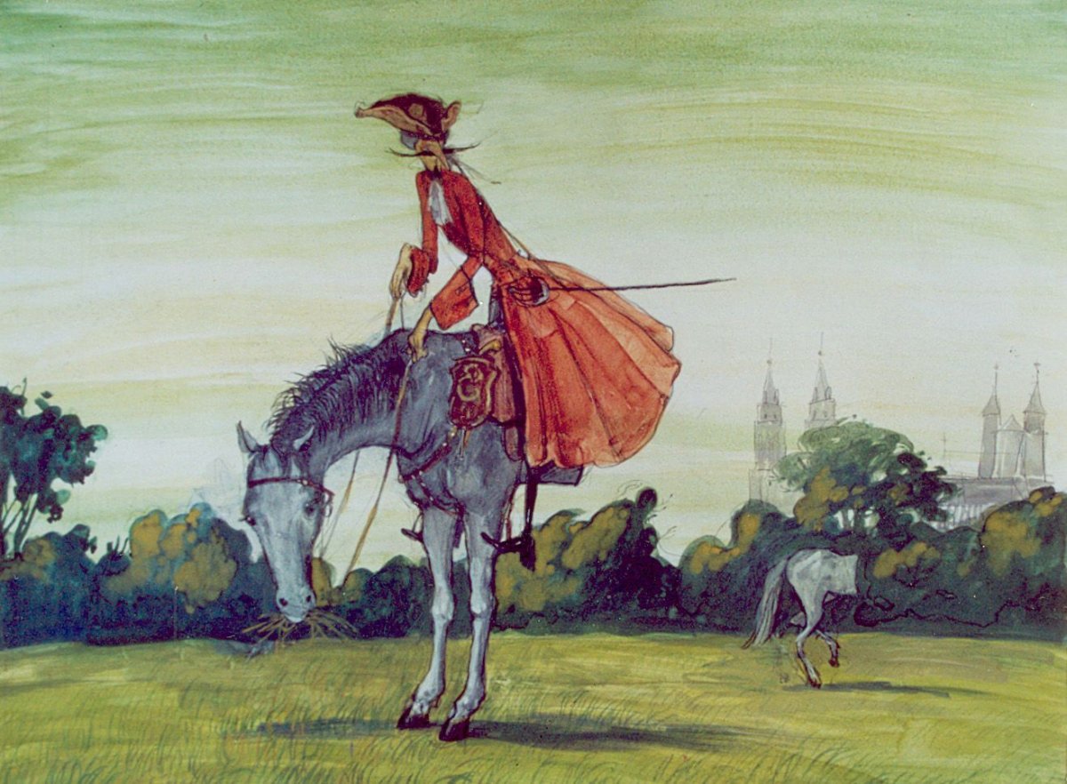 Барон Мюнхгаузен на лошади