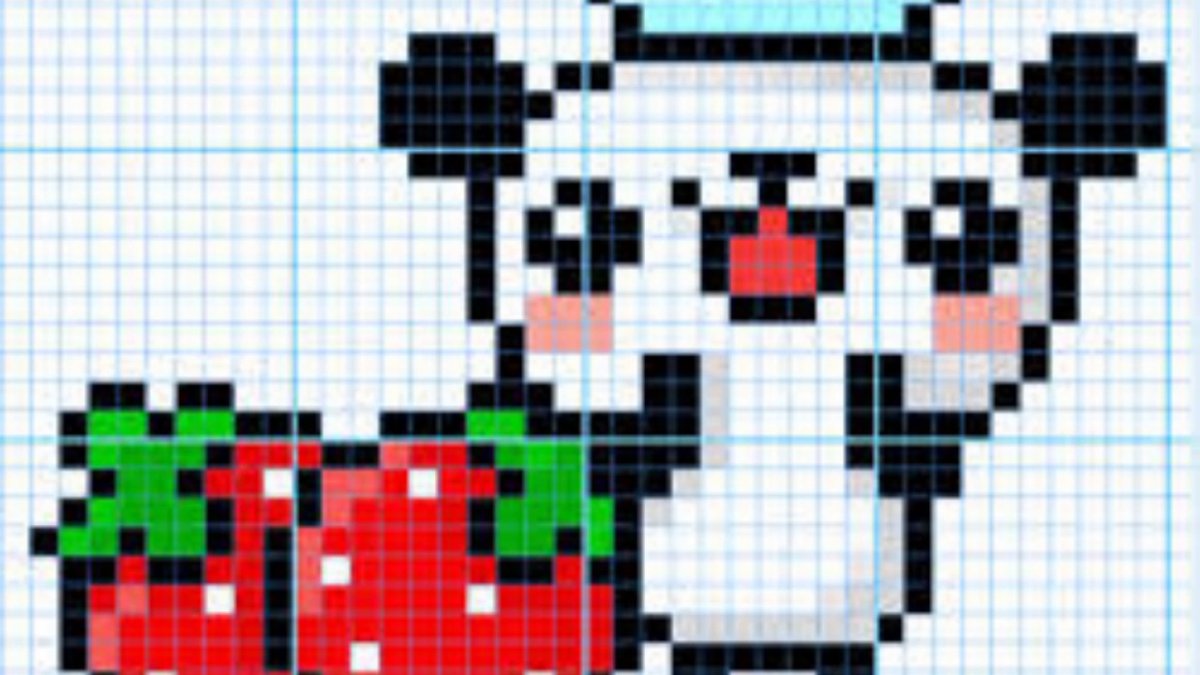 Рисунки по клеточкам Панда