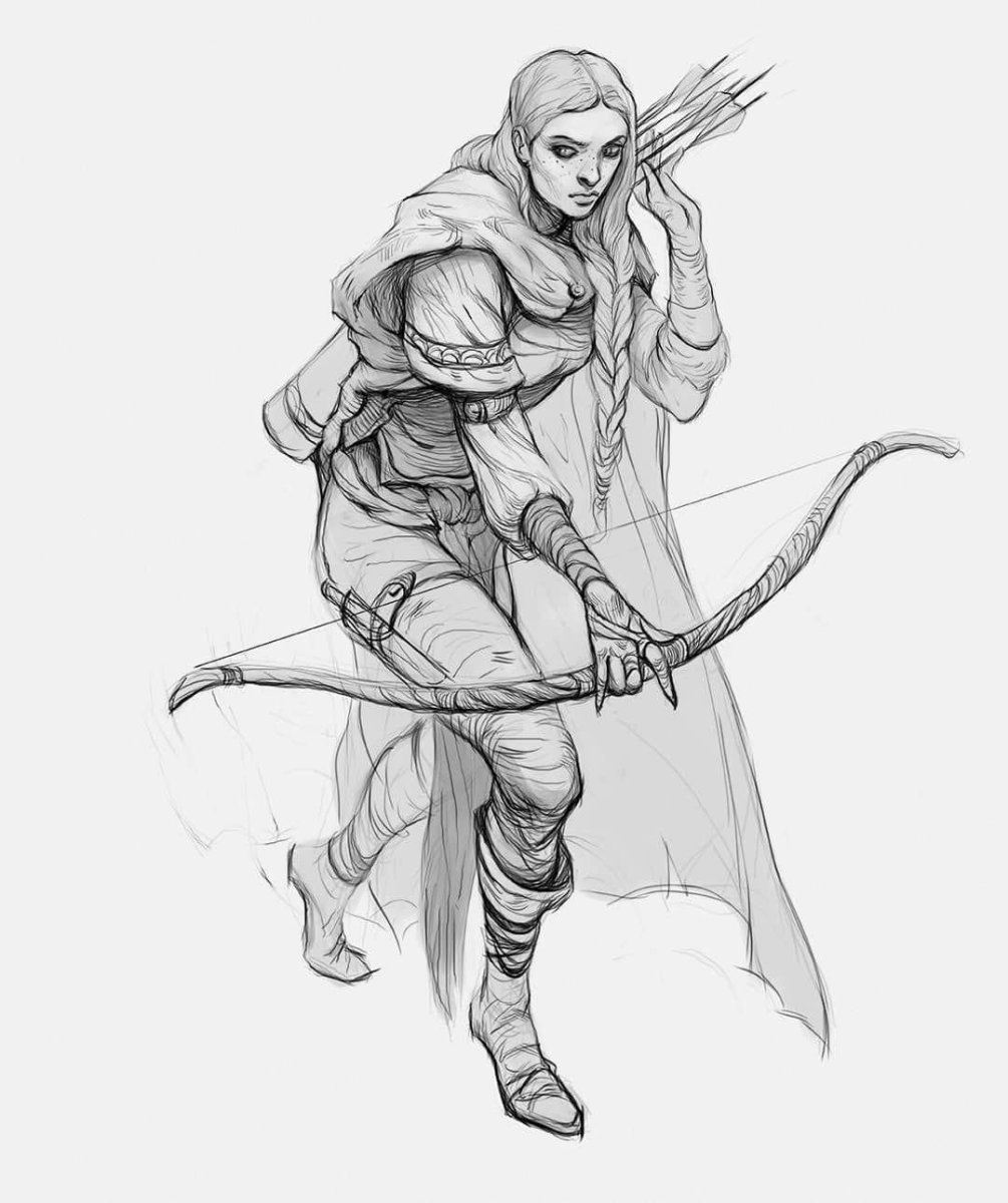 Эскизы фэнтези персонажей