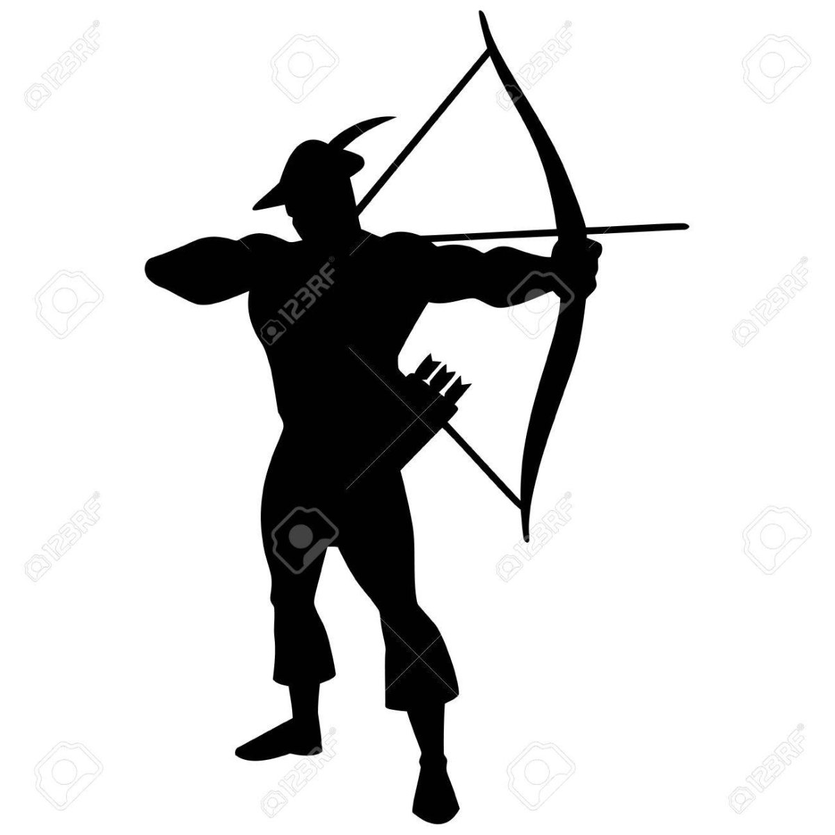Векторный средневековый лучник