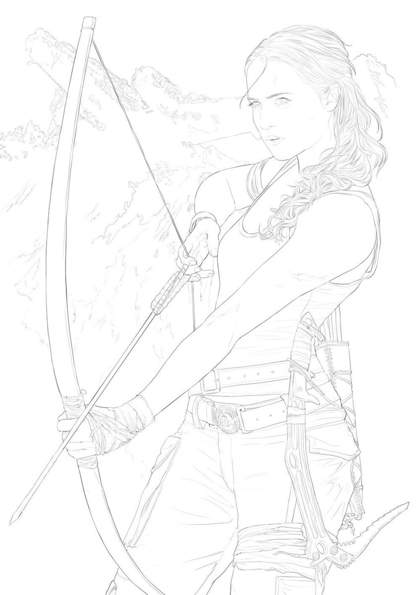 Лучница раскраска