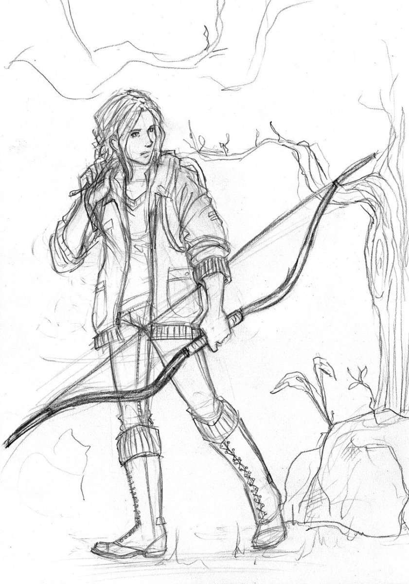 Китнисс Эвердин карандашом