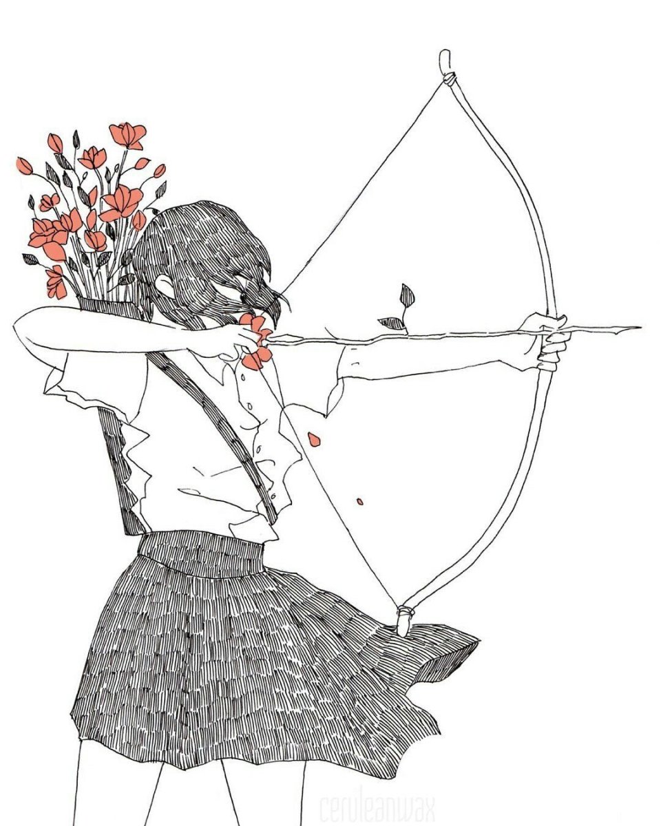 Человек стреляет из лука