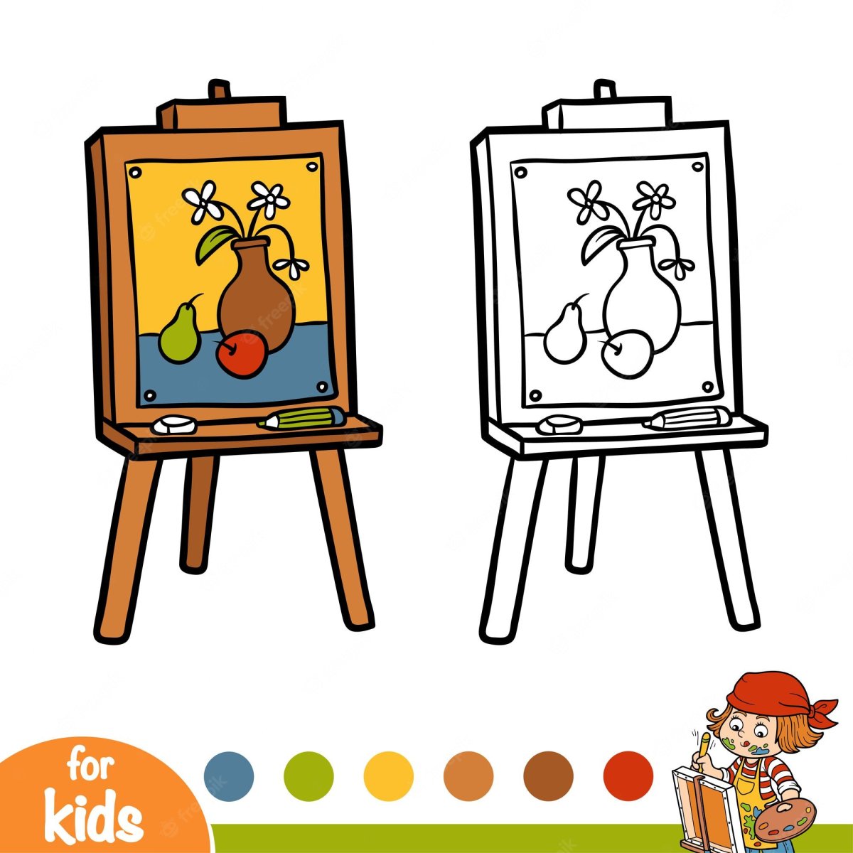 Мольберт раскраска