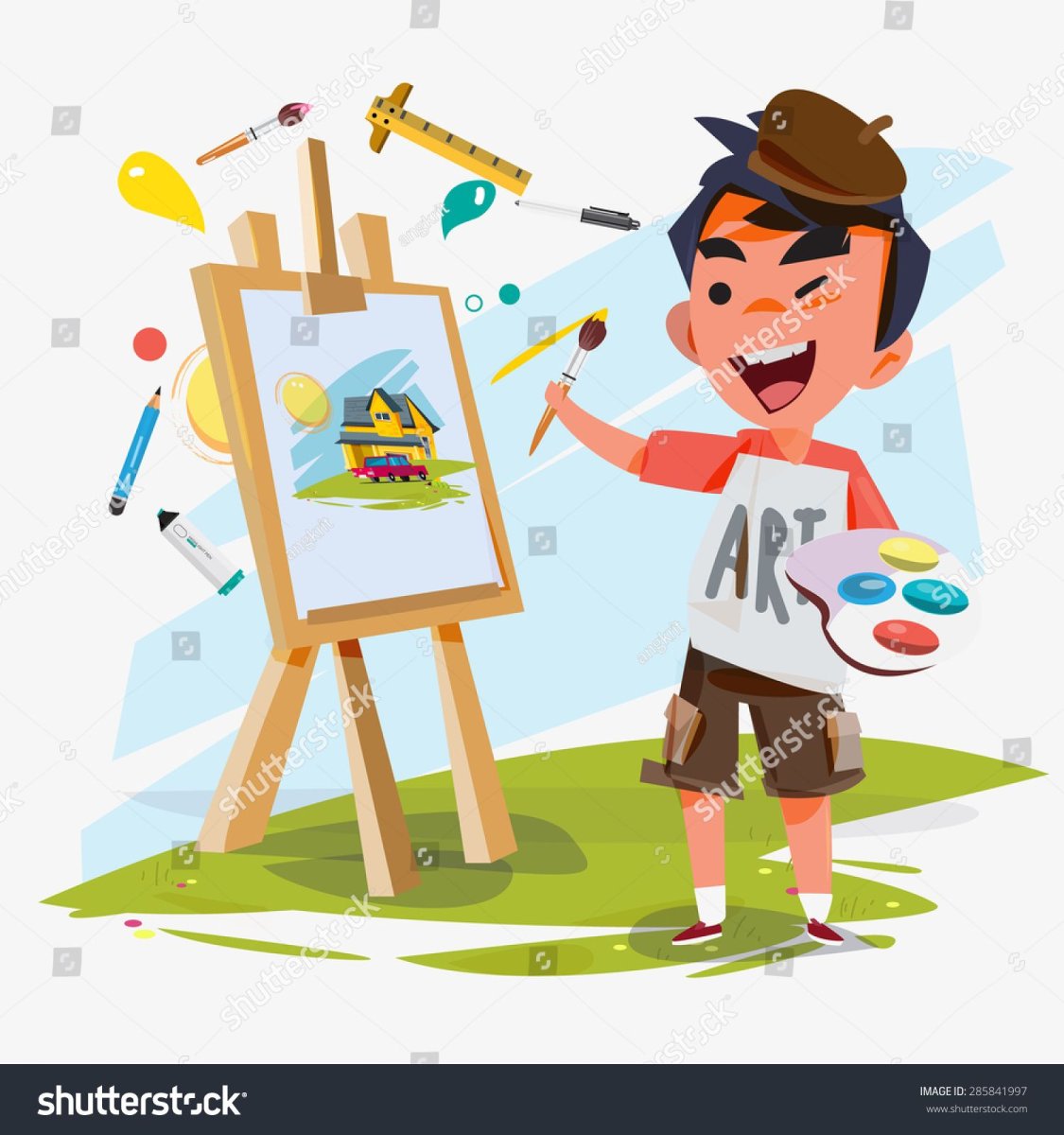 Мальчик с мольбертом