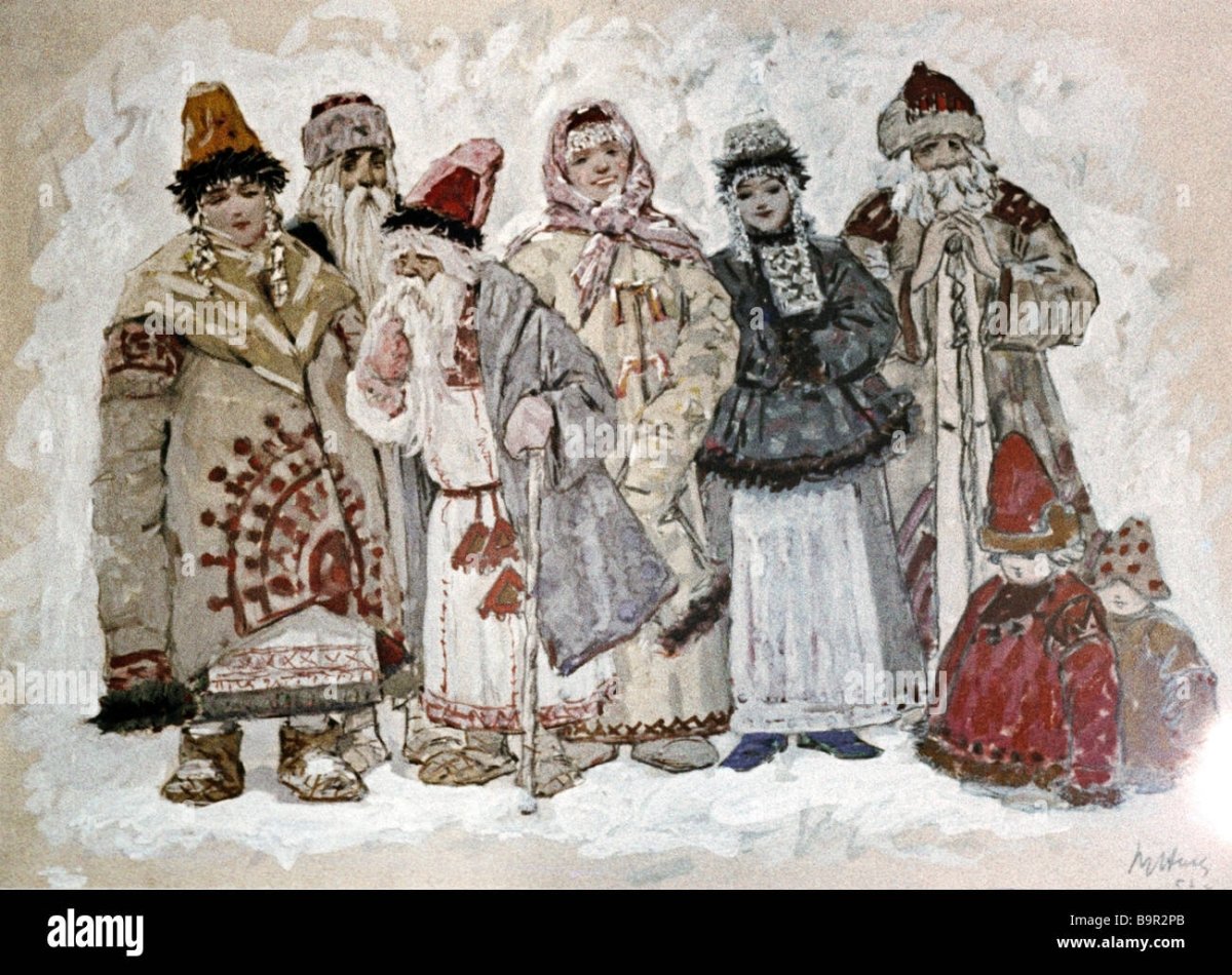 Схема рисования Снегурочки