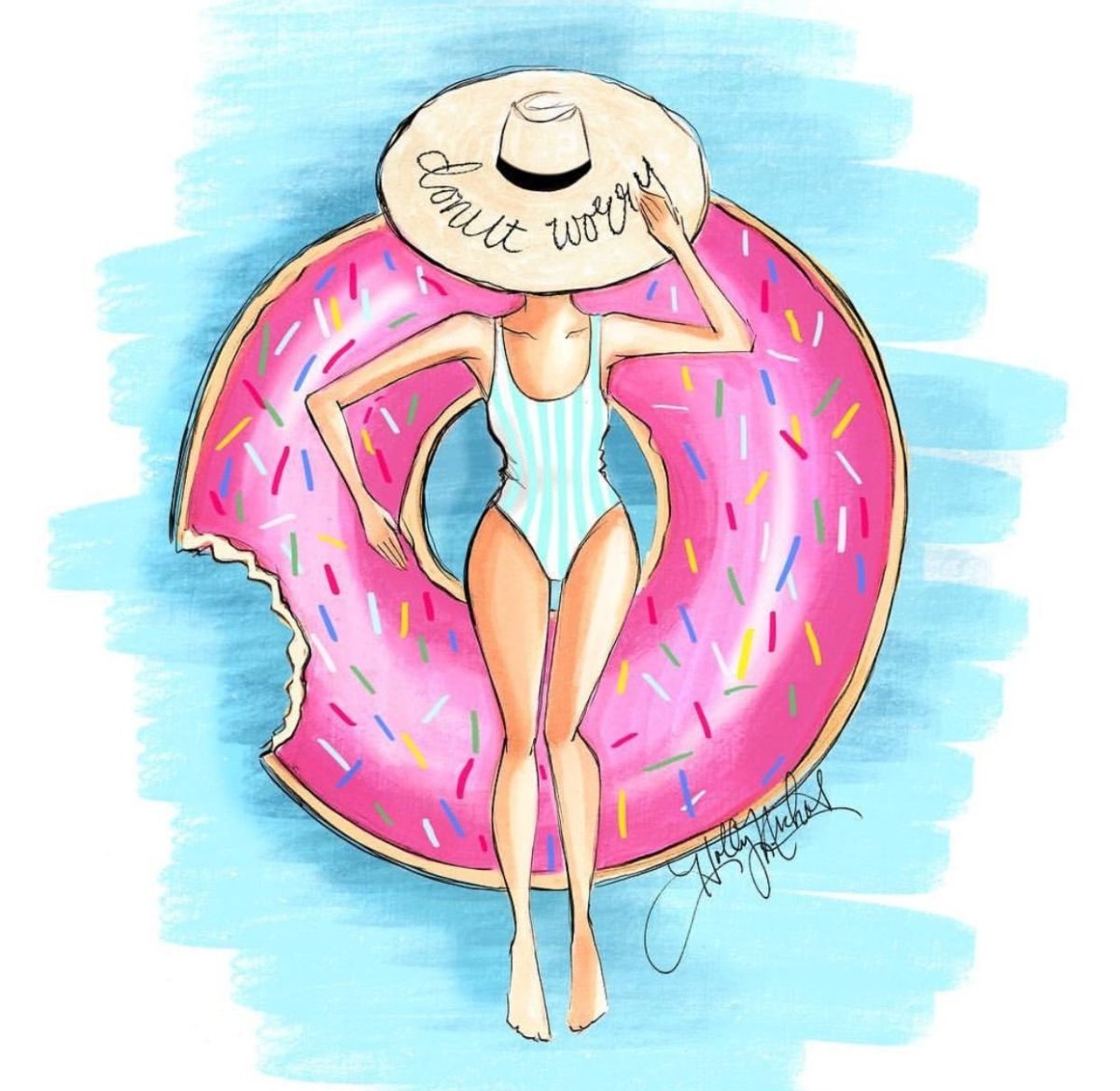 Девочка с пончиком