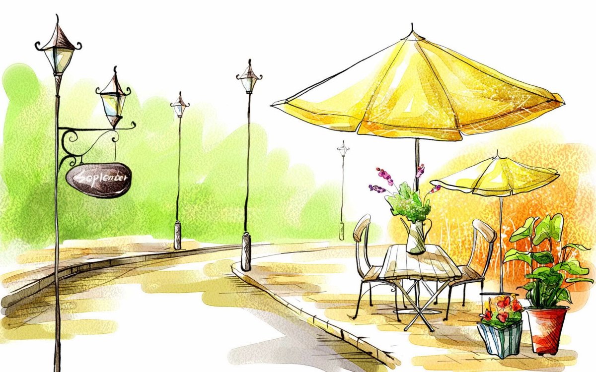 Летние рисунки для срисовки