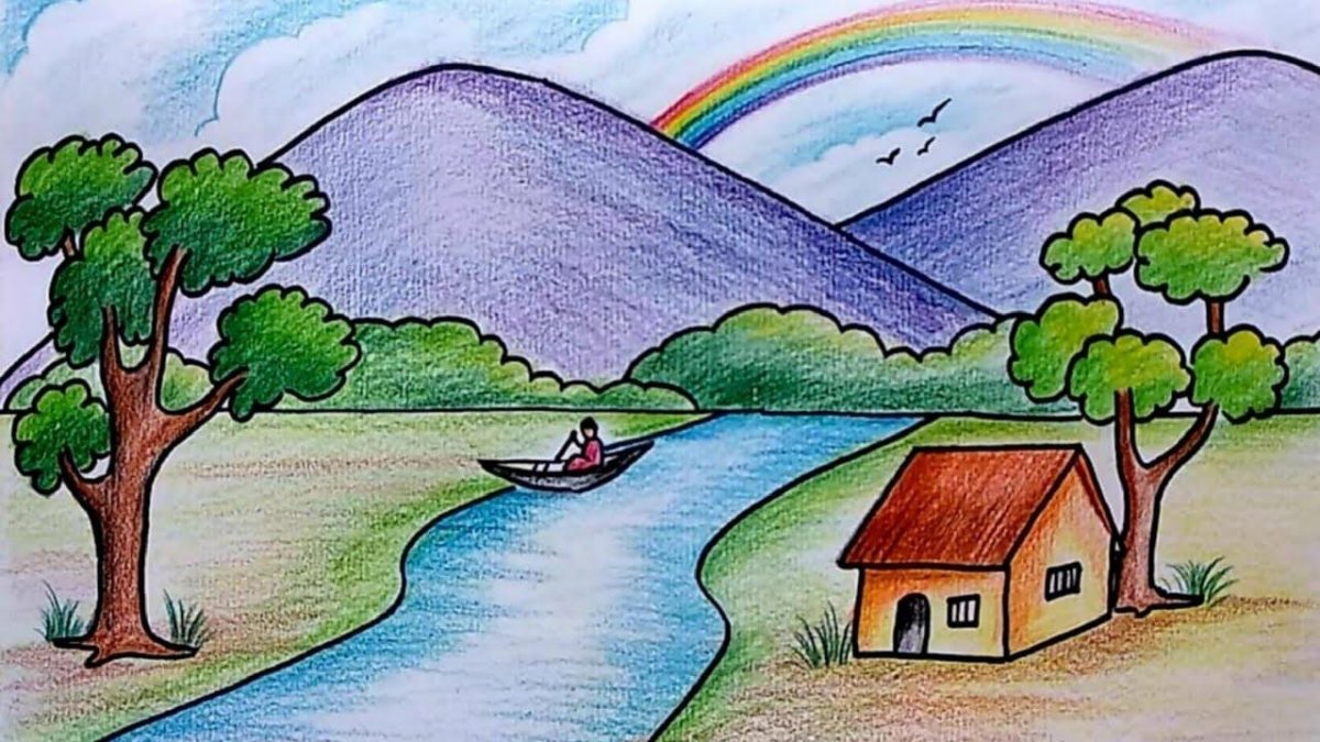 Рисунки для срисовки природа