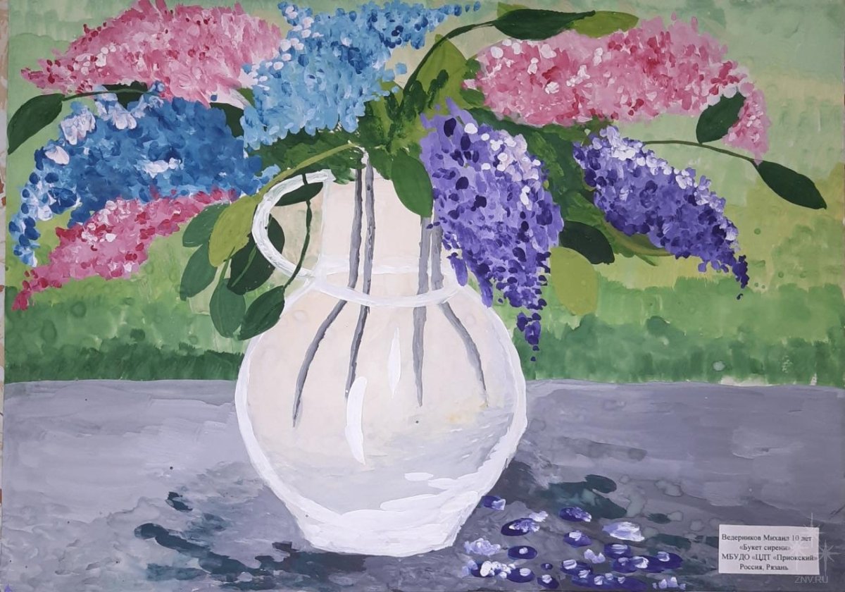 Сиреневые перезвоны натюрморт