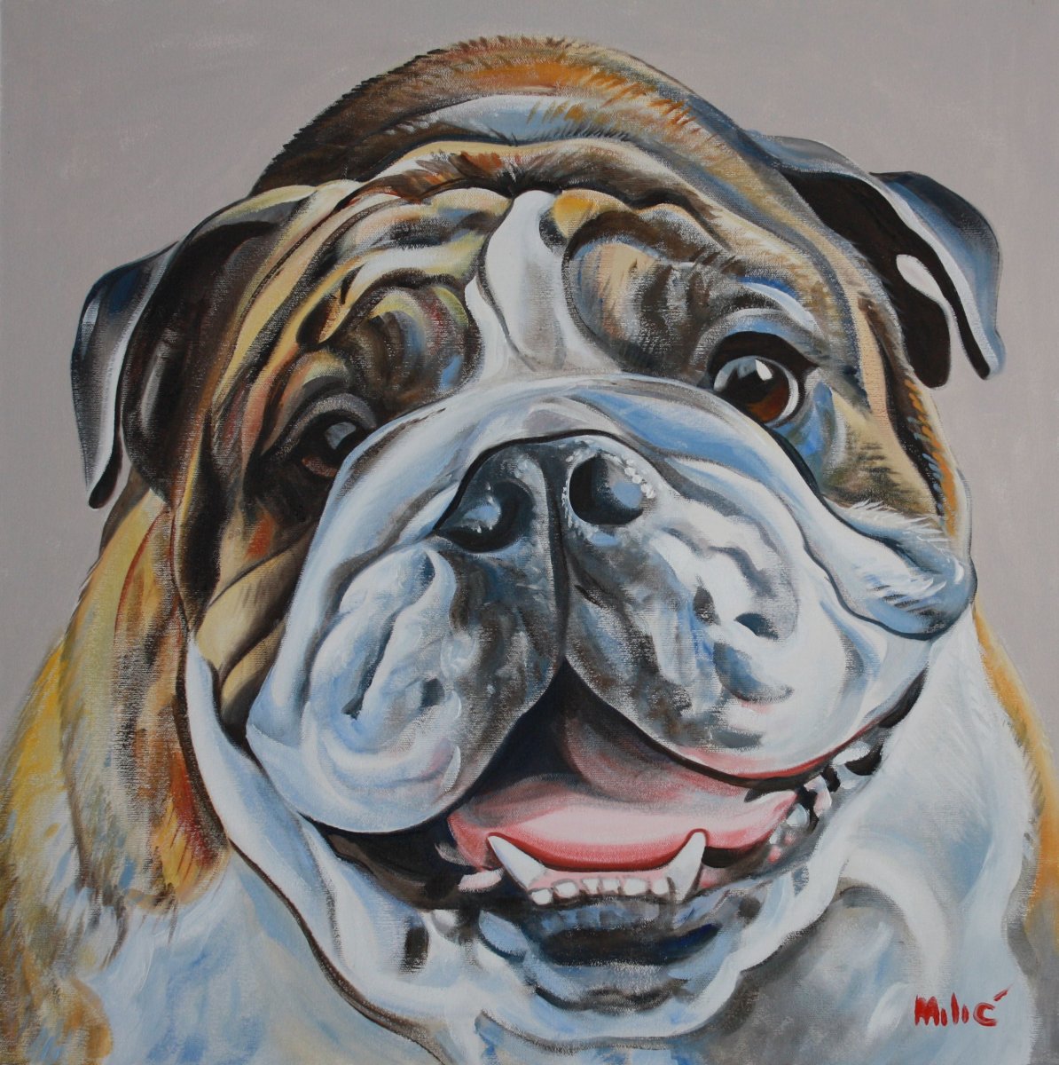 Стилизованный английский бульдог