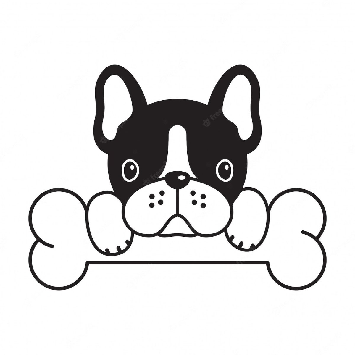 Французский бульдог картинка для детей