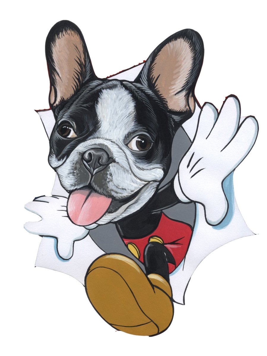 Французский бульдог арт