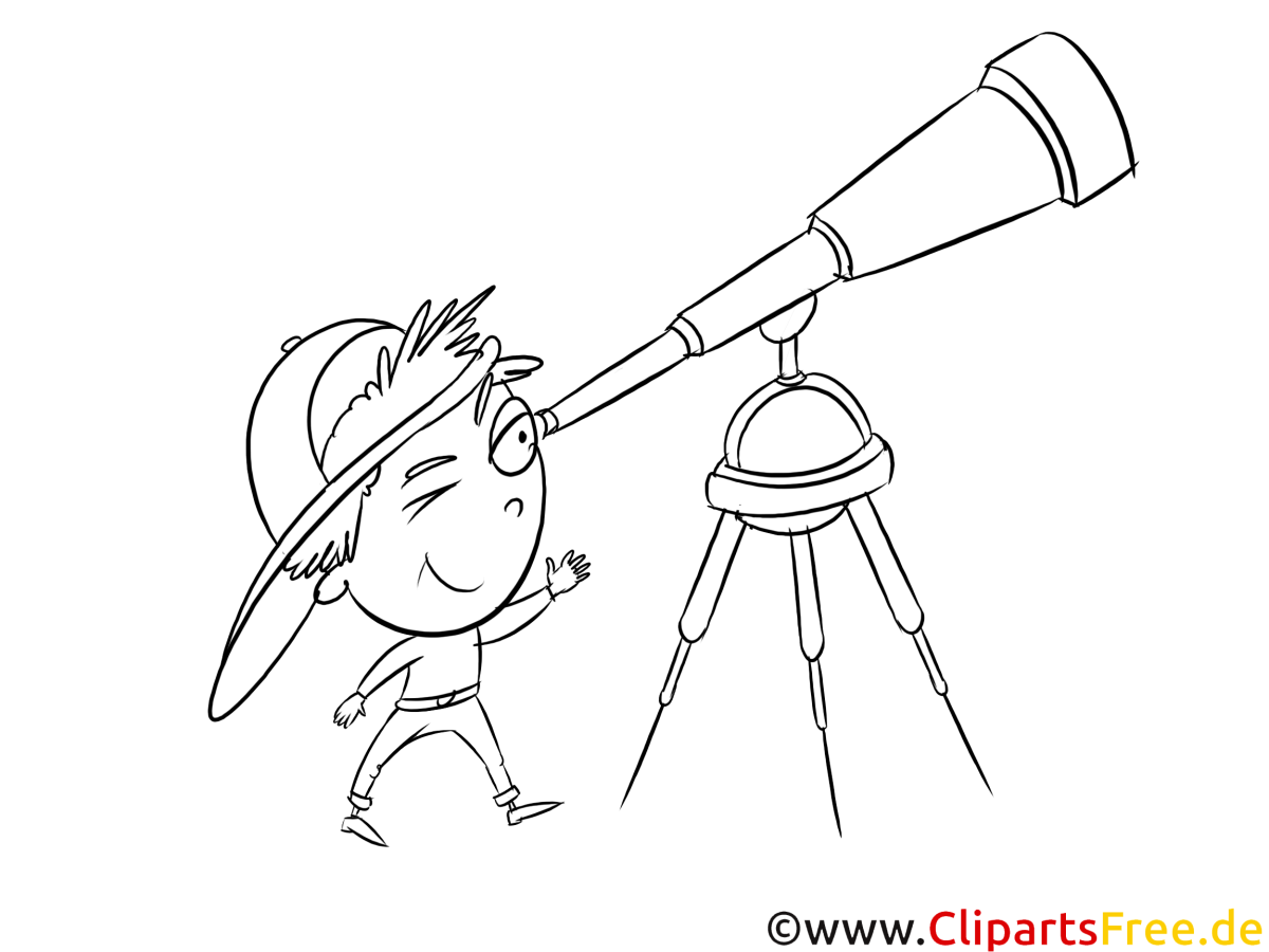 Телескоп раскраска для детей