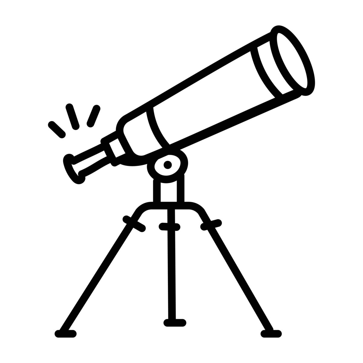 Рисунок телескопа карандашом для срисовки