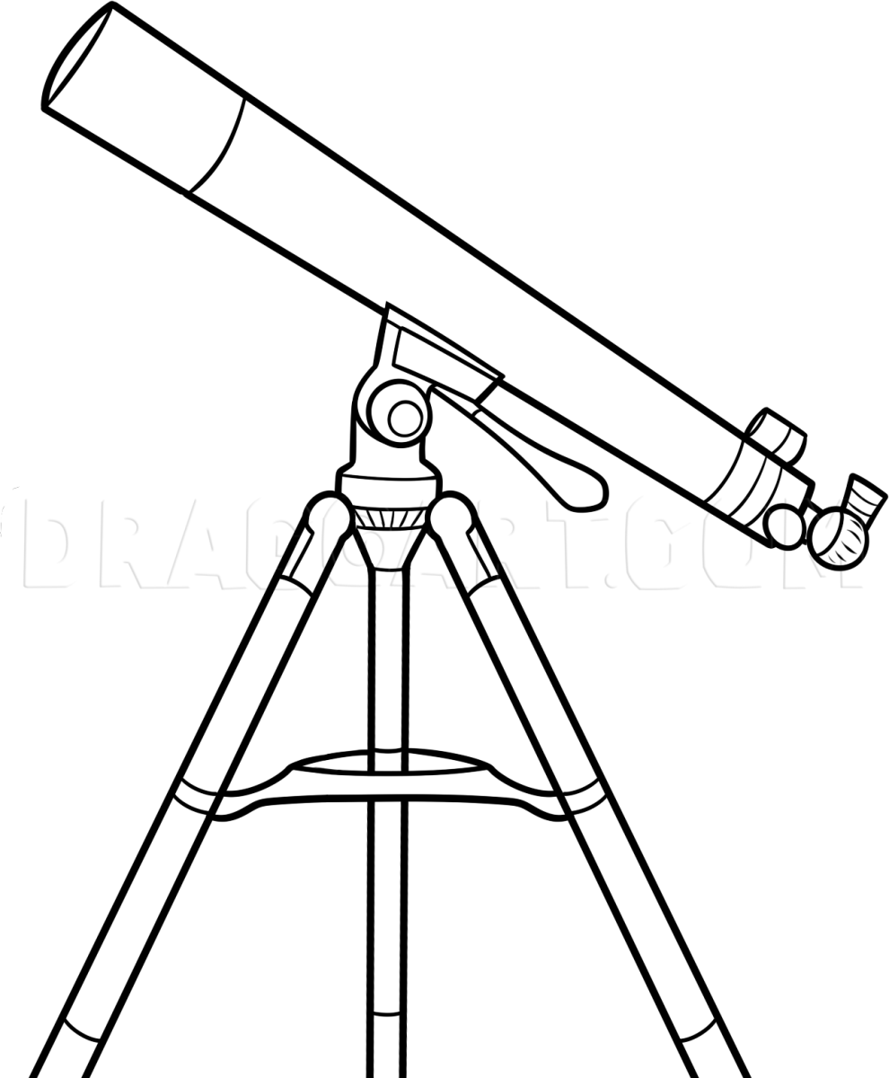 Телескоп зарисовка