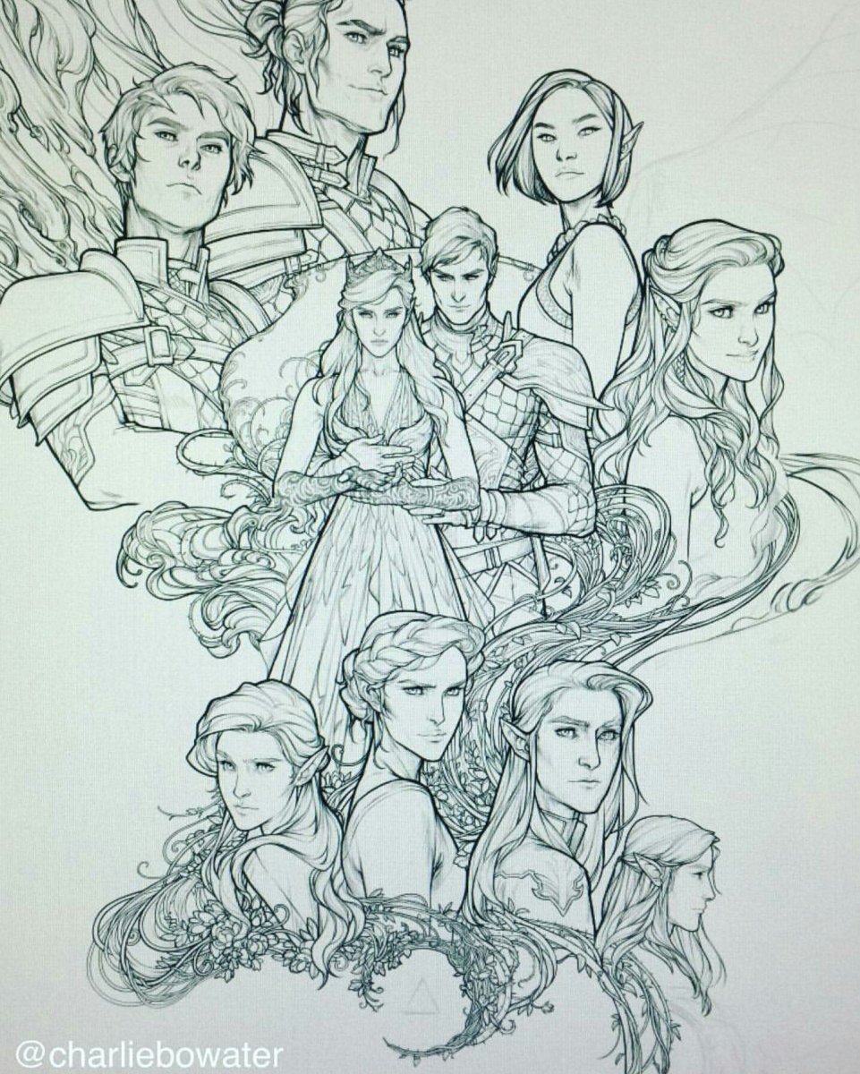 Королевство шипов и роз раскраска