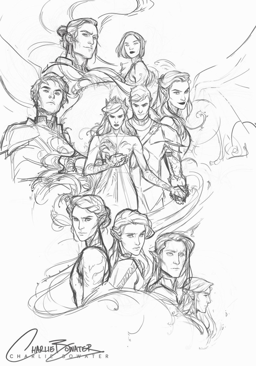 A Court of Thorns and Roses раскраска