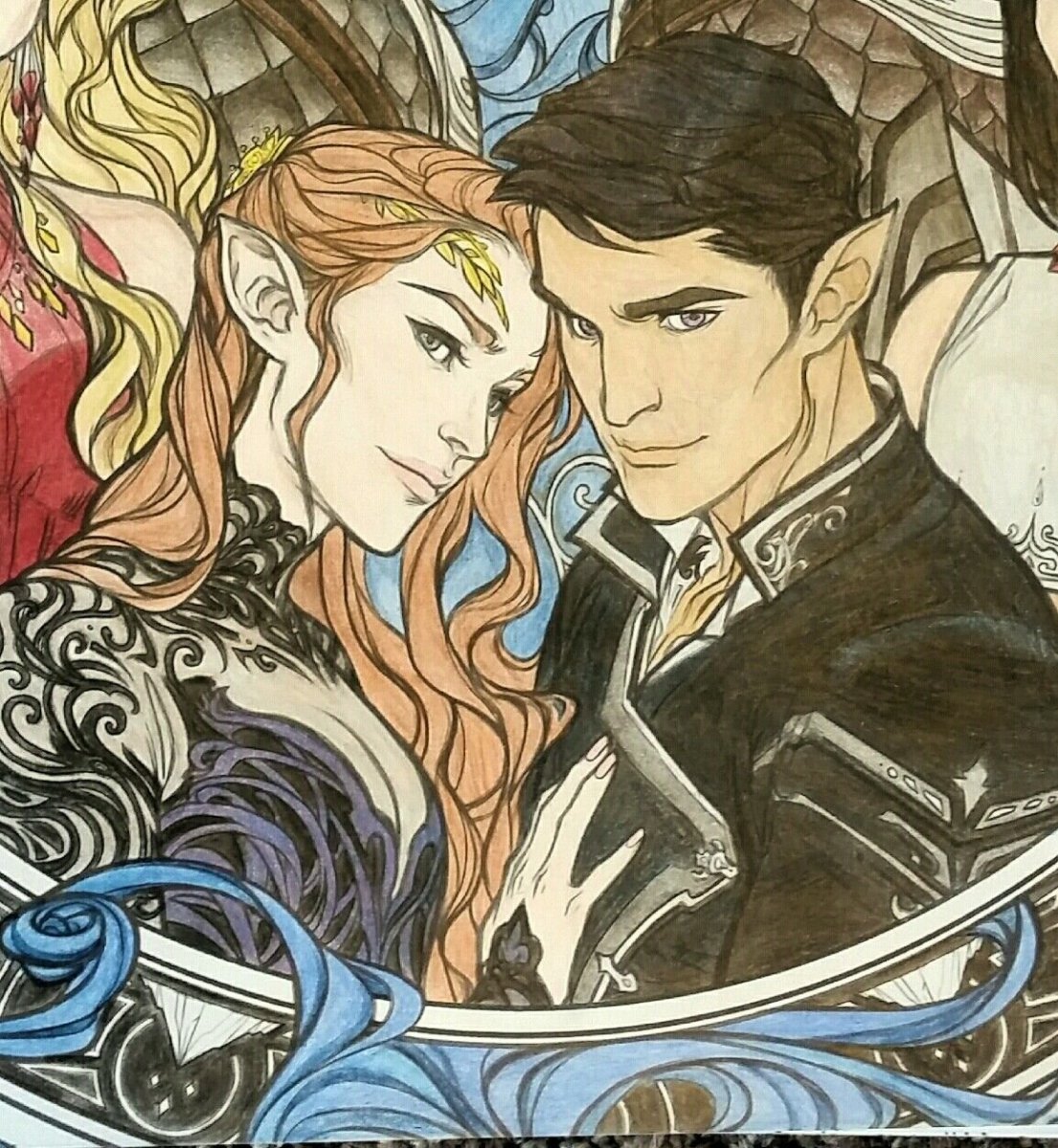 Раскраска королевство шипов и роз