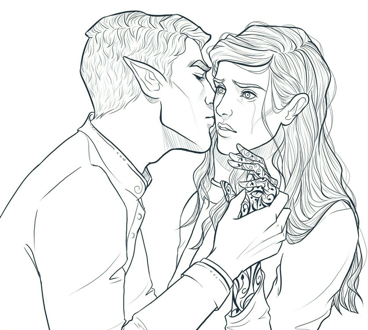 Двор шипов и роз раскраска