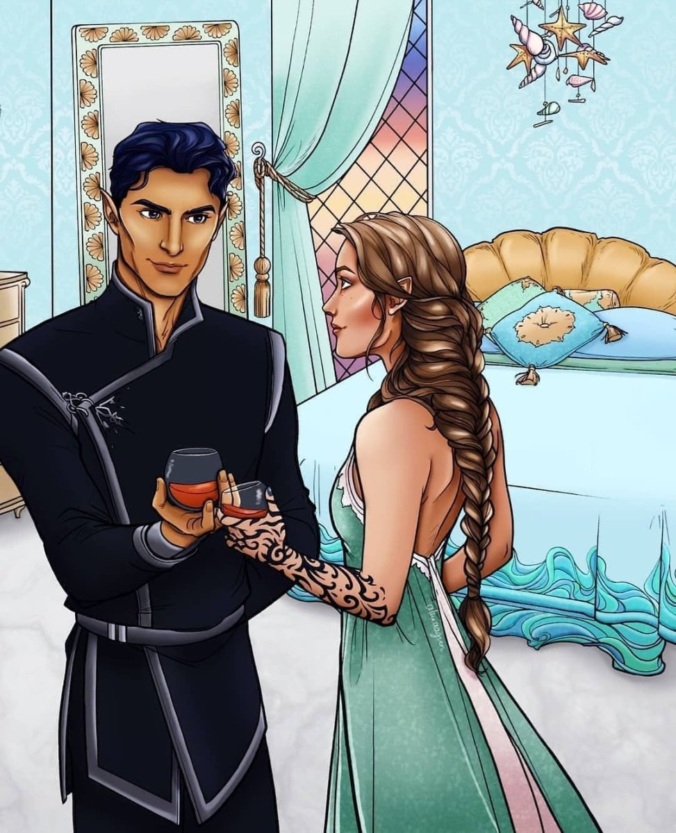 Ризанд и Фейра карандашом