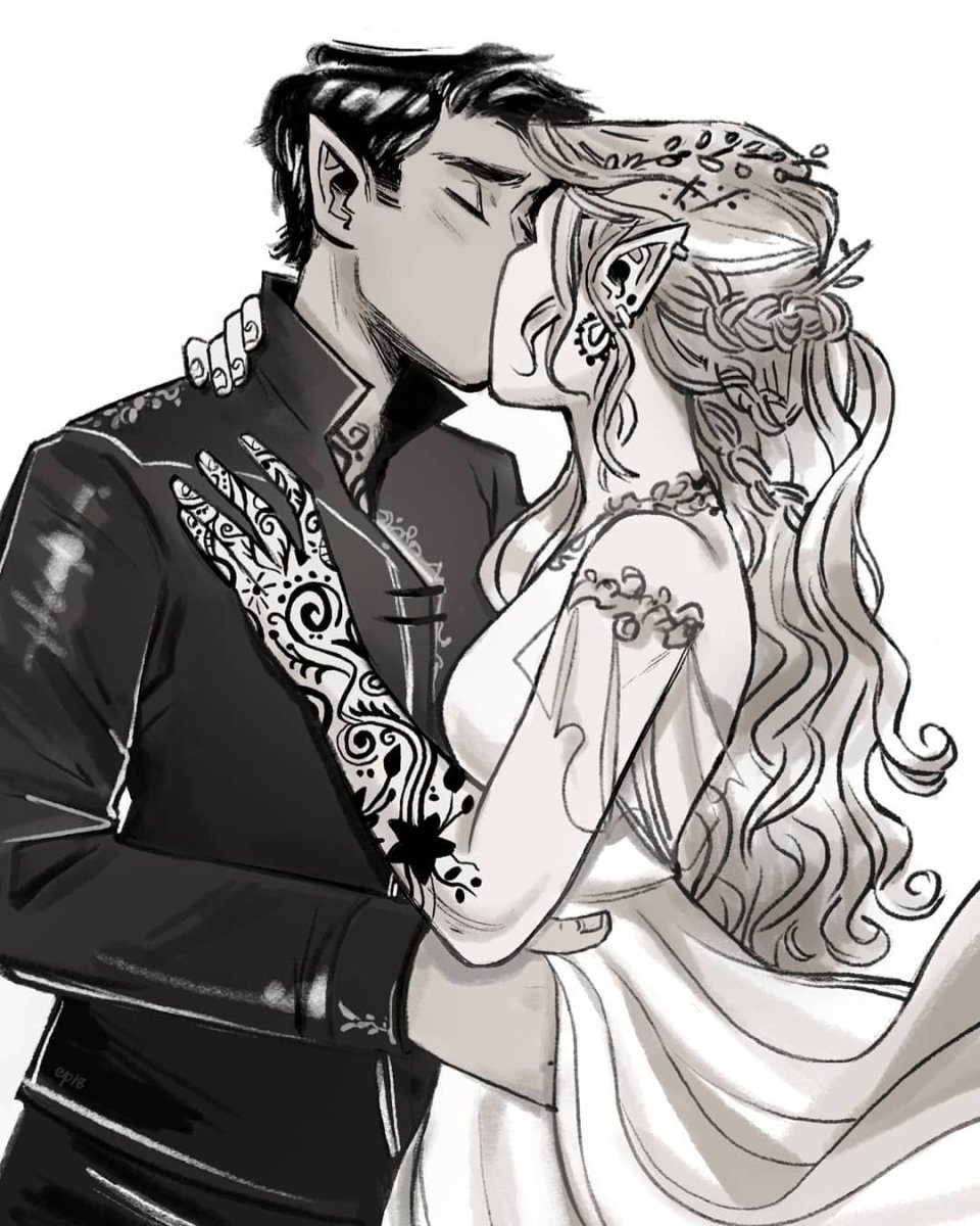 Раскраски фэнтези пары