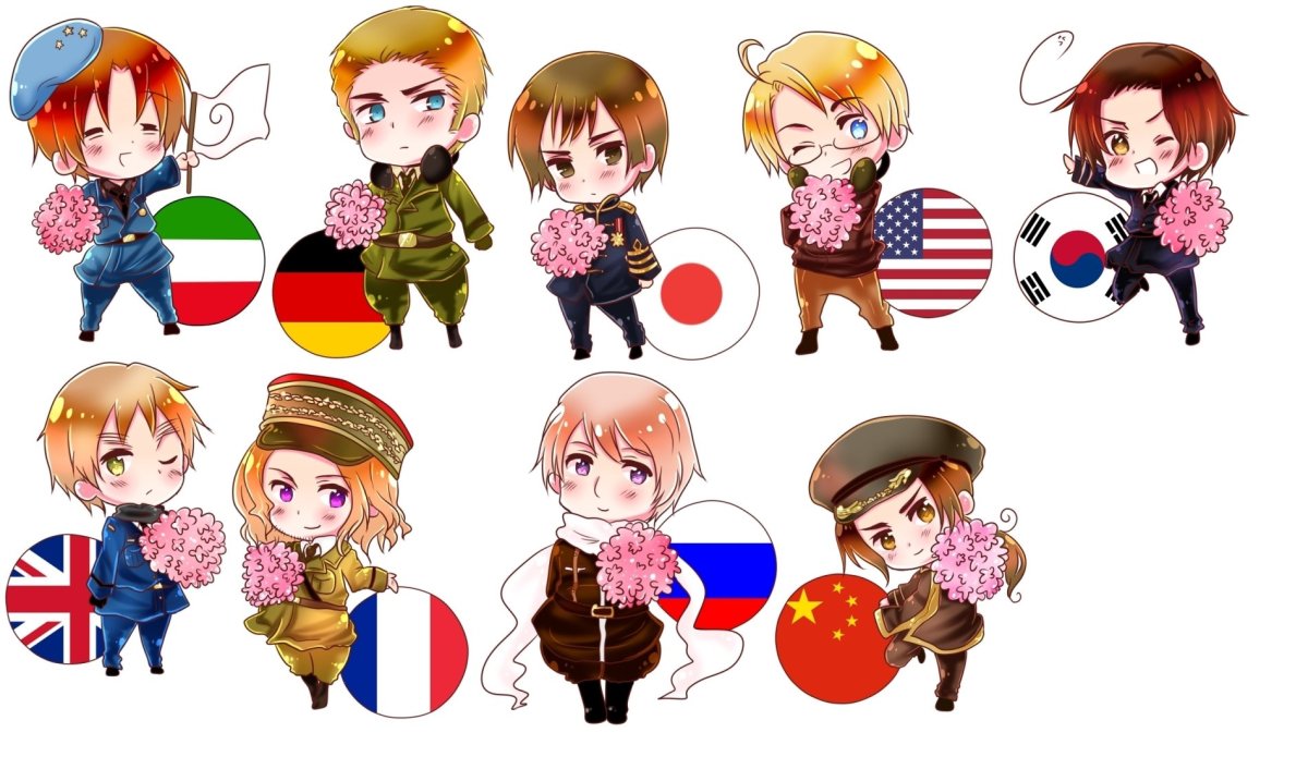 Разные страны в виде людей