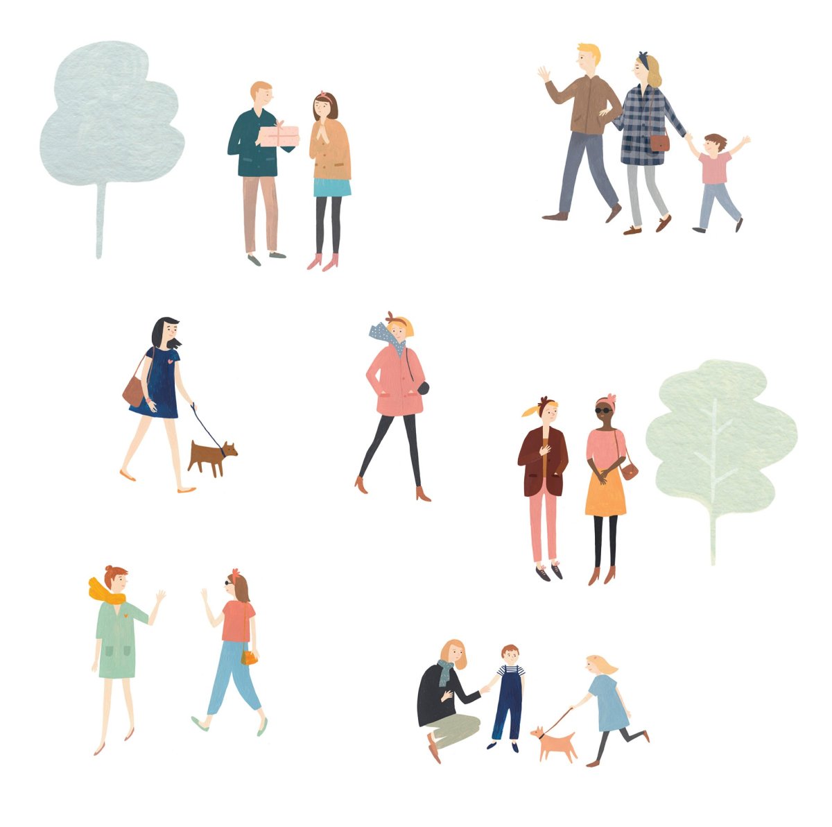 Люди для фотошопа Рисованные