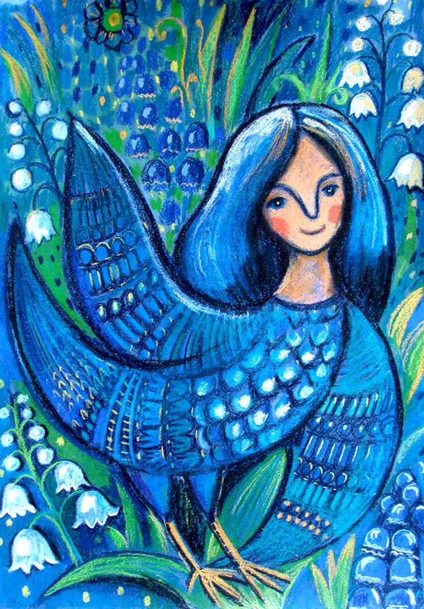 Логотип из птицы Сирин