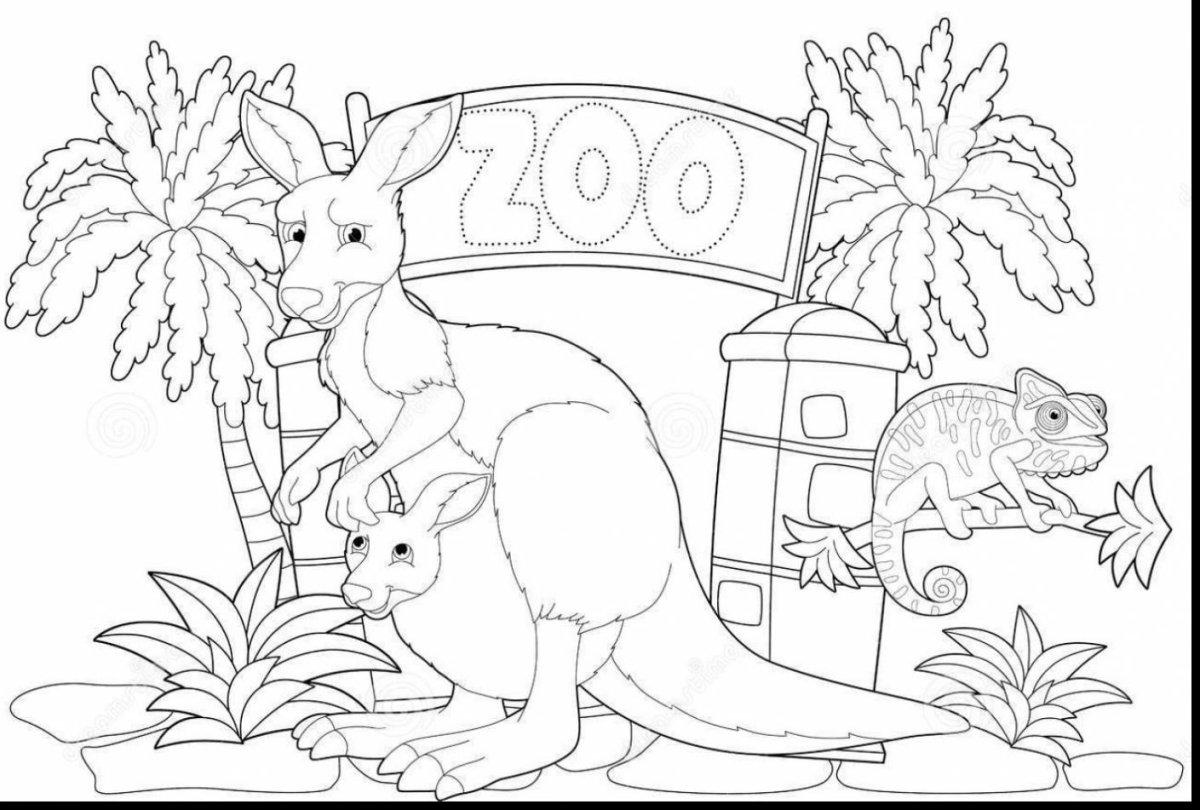 Московский зоопарк раскраска для детей